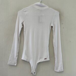 Philanthropy long sleeve white mock turtleneck Brooke body suit Size S New